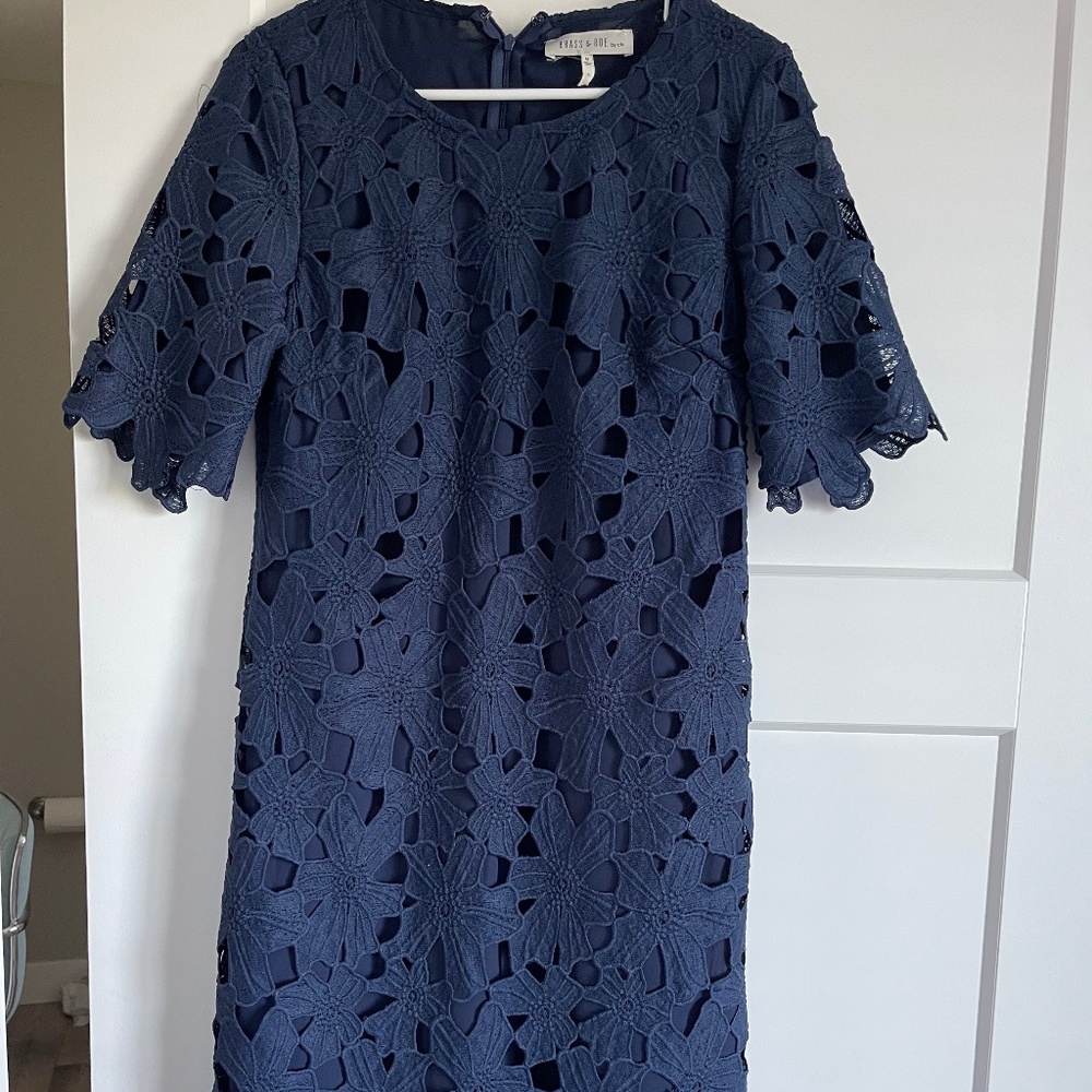 Navy lace dress